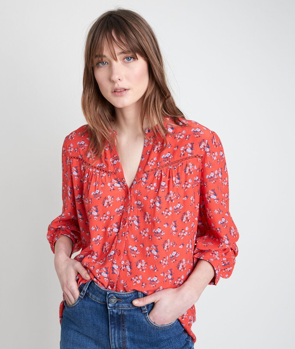TERESA pink printed blouse | 1-2-3 TERESA pink printed blouse PhotoZ | 1-2-3