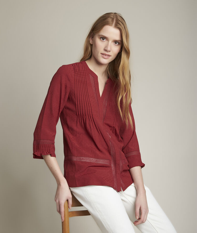 Evka embroidered blouse peach.