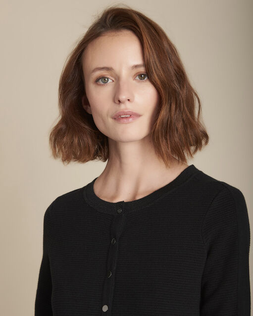 Fanfan ottoman short cardigan black.