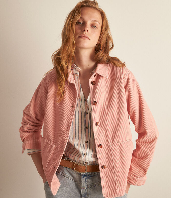 Romea pink corduroy artisan jacket PhotoZ | 1-2-3