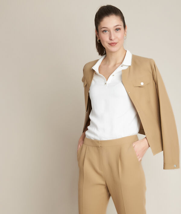 London tan short jacket | 1-2-3 London tan short jacket PhotoZ | 1-2-3