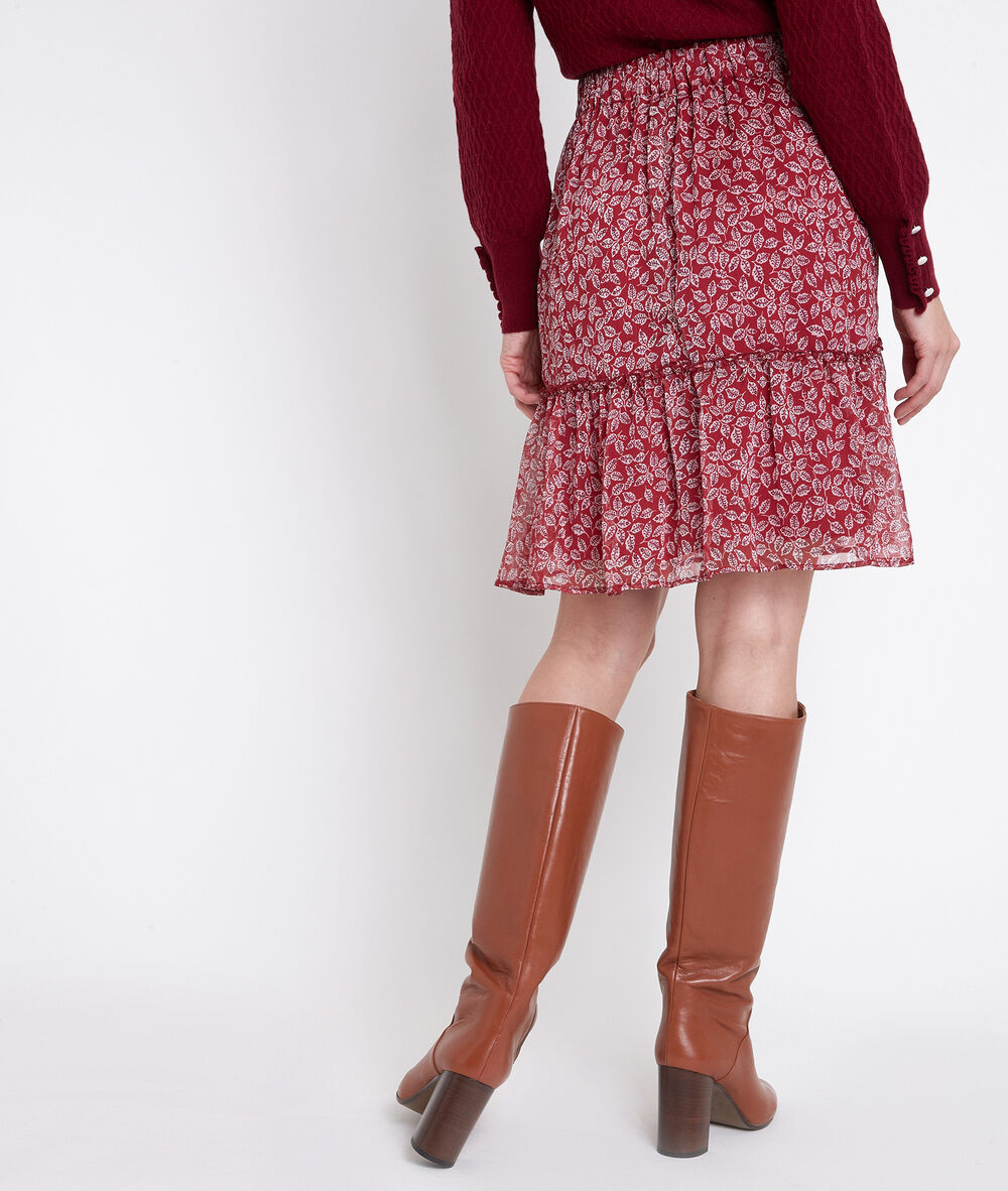 Eugenie short printed skirt bourgogne.