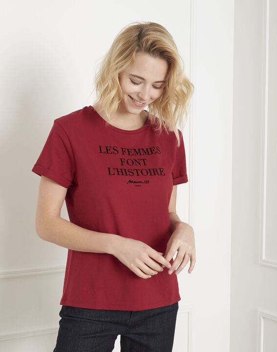 Proud red T-shirt with slogan | 1-2-3 Proud red T-shirt with slogan PhotoZ | 1-2-3