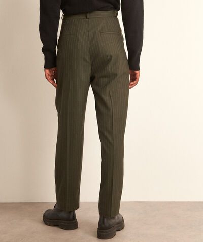 Simbad khaki pinstriped tailored trousers PhotoZ | 1-2-3