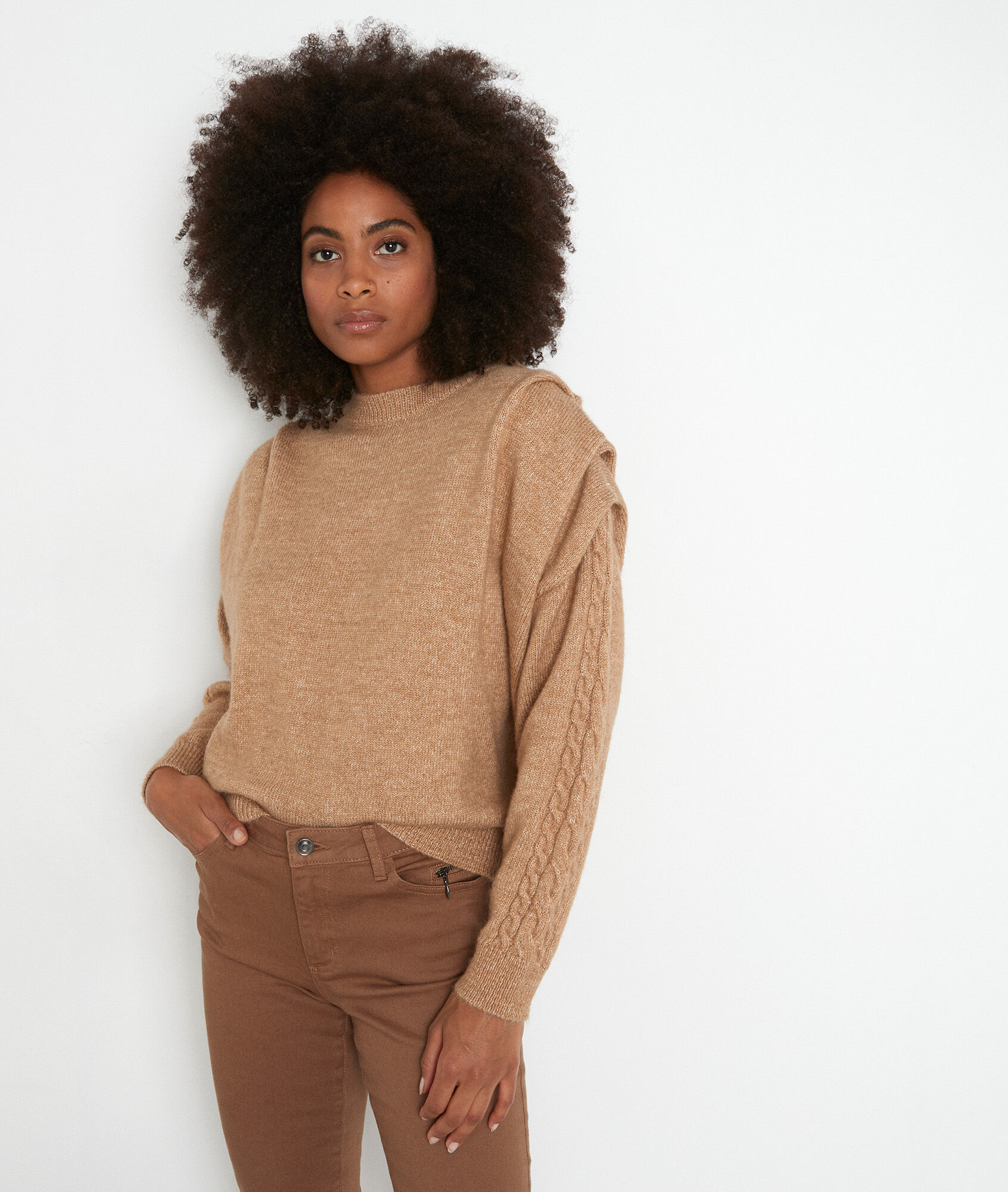 camel coloured jumper