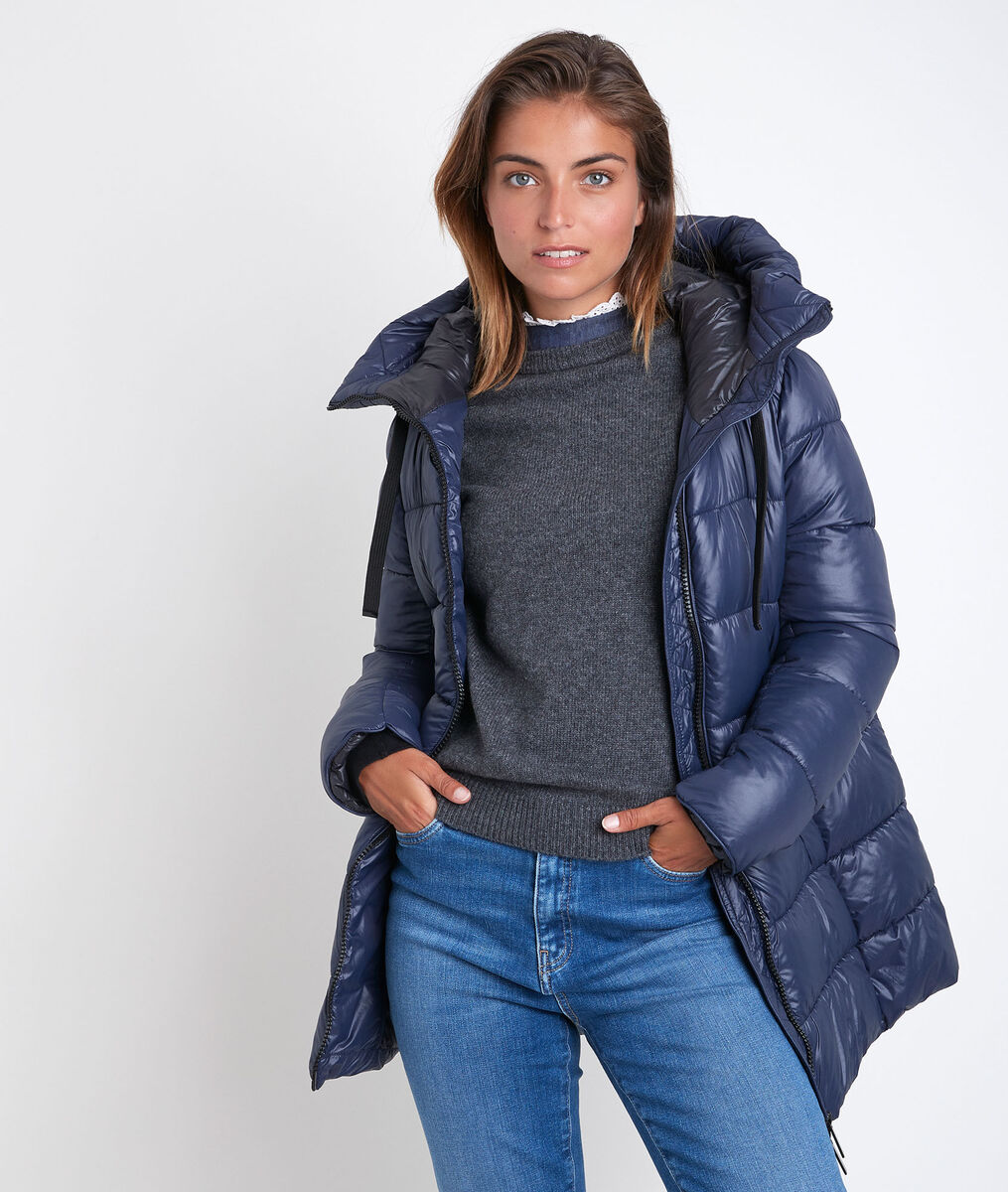 Boko navy 3/4 length down jacket | 1-2-3 Boko navy 3/4 length down jacket PhotoZ | 1-2-3