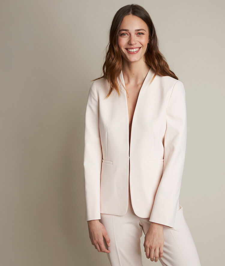 Clara nude microfibre jacket nude.