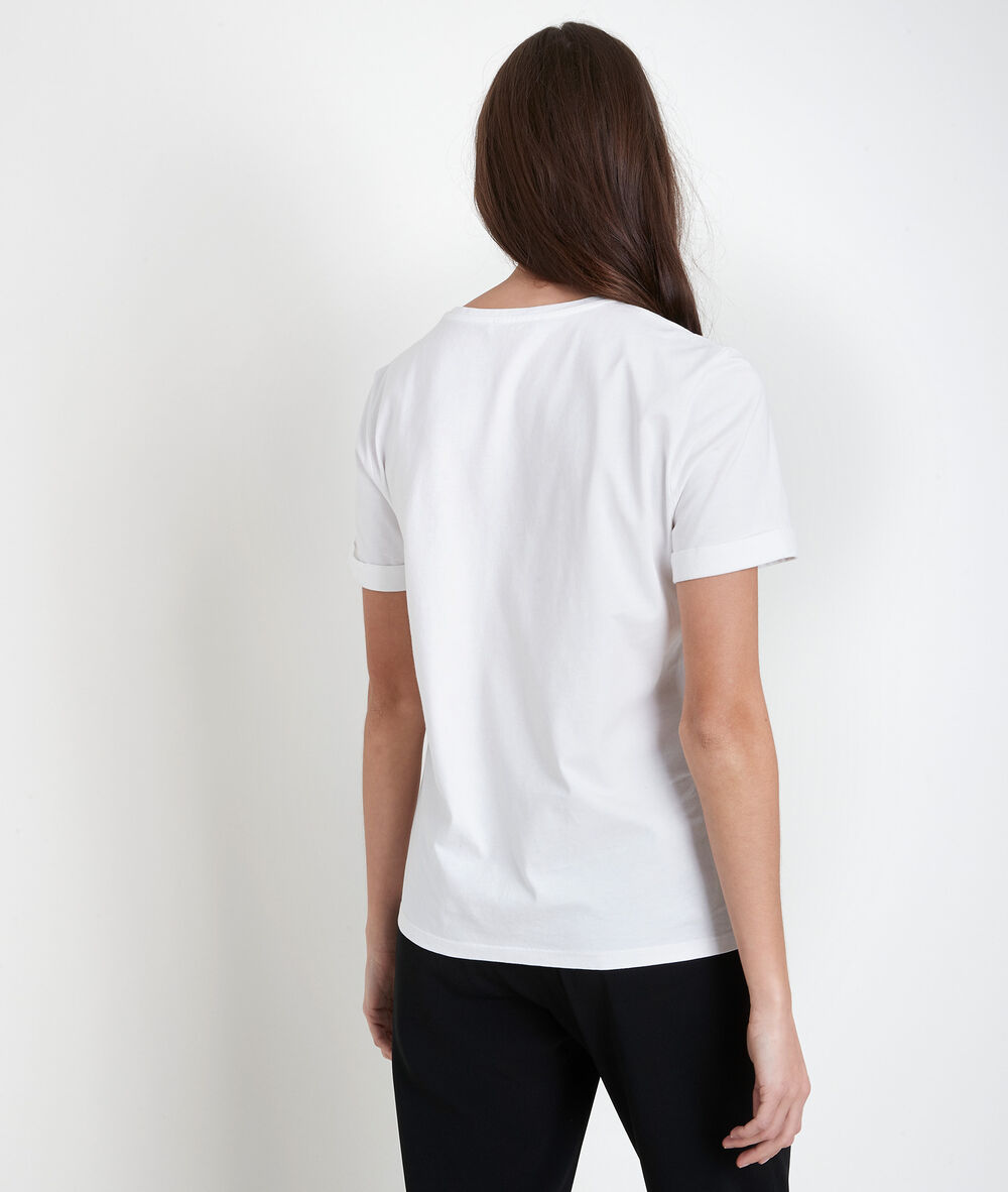 Irock white screen-printed t-shirt blanc.