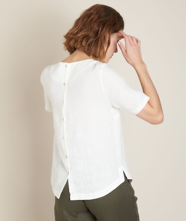 Elene linen top ecru.