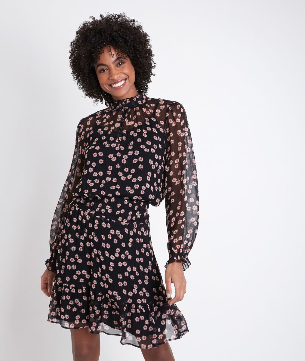 Jinsu printed blouse | 1-2-3 Jinsu printed blouse PhotoZ | 1-2-3
