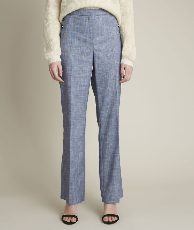 Ilario fall front trousers navy blue.