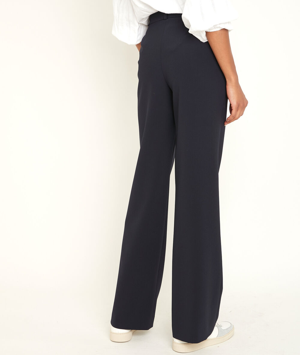 Hubert microfibre sailor trousers navy blue.