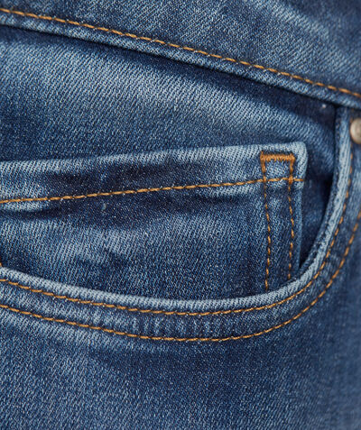 Bamby used-look stone cotton raw-hem jeans PhotoZ | 1-2-3