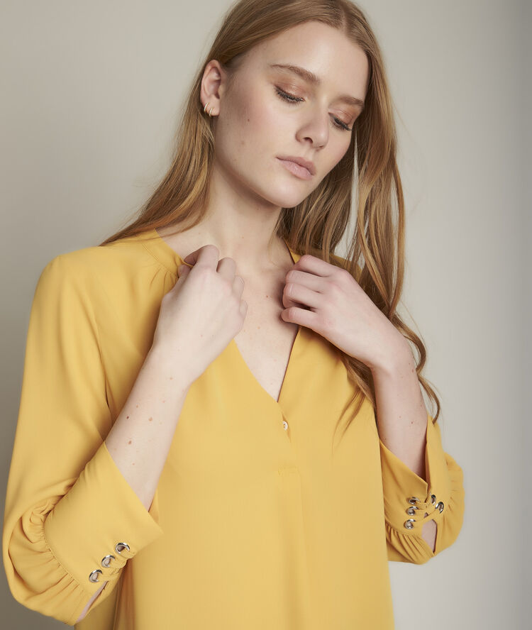 Elisee flowing yellow blouse honey.