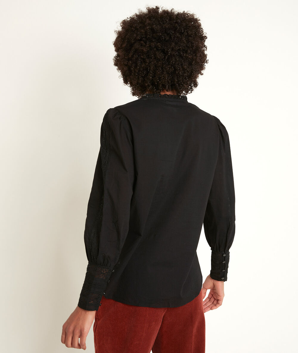 Jena black lace blouse noir.