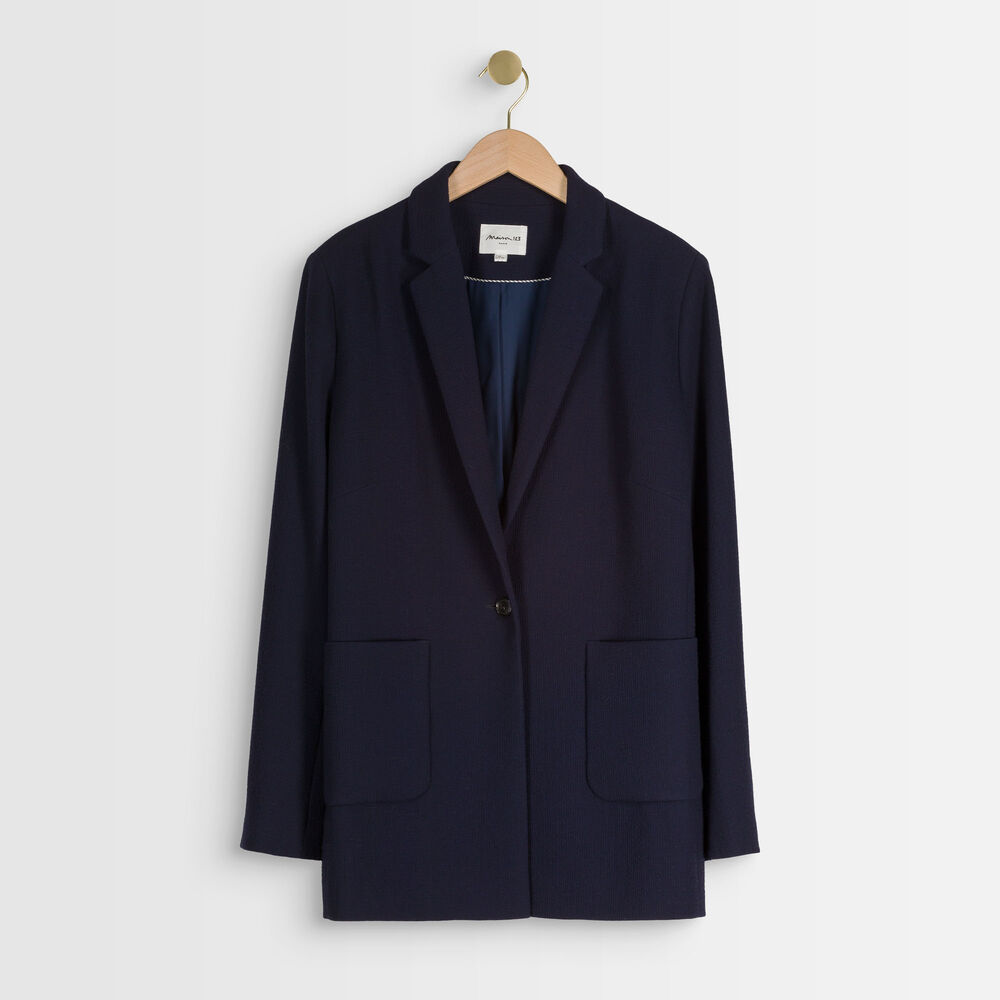Thais navy seersucker jacket marine.