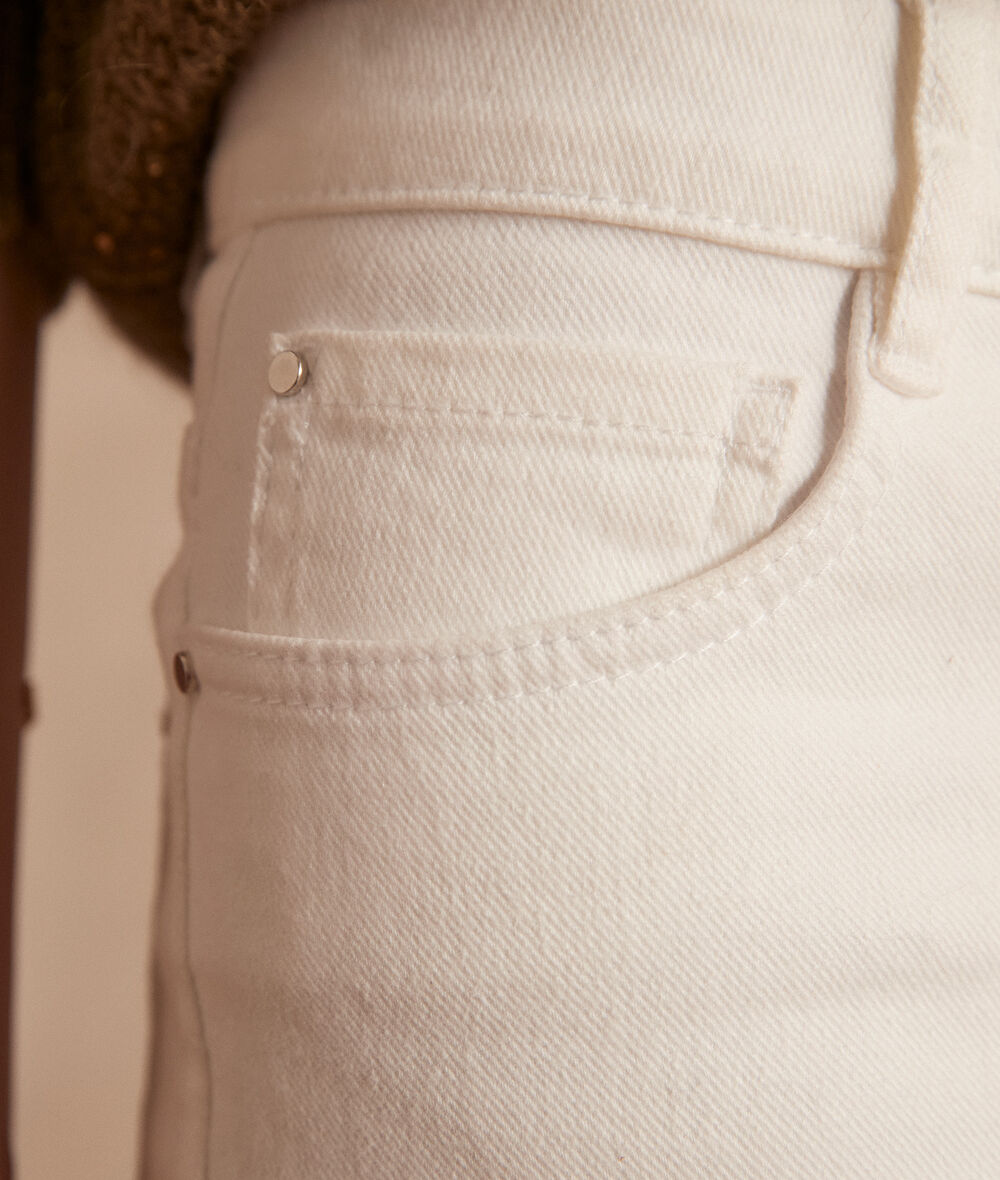 Patience white straight-leg cotton jeans PhotoZ | 1-2-3