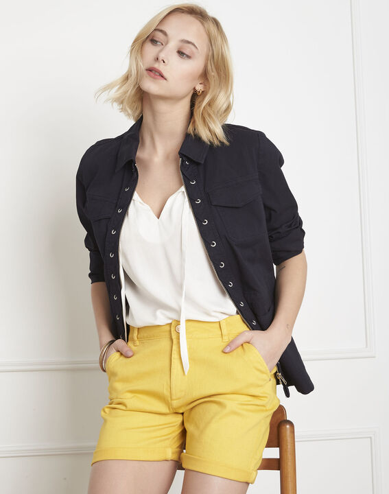 Van ecru top with decorative neckline | 1-2-3 Van ecru top with decorative neckline PhotoZ | 1-2-3