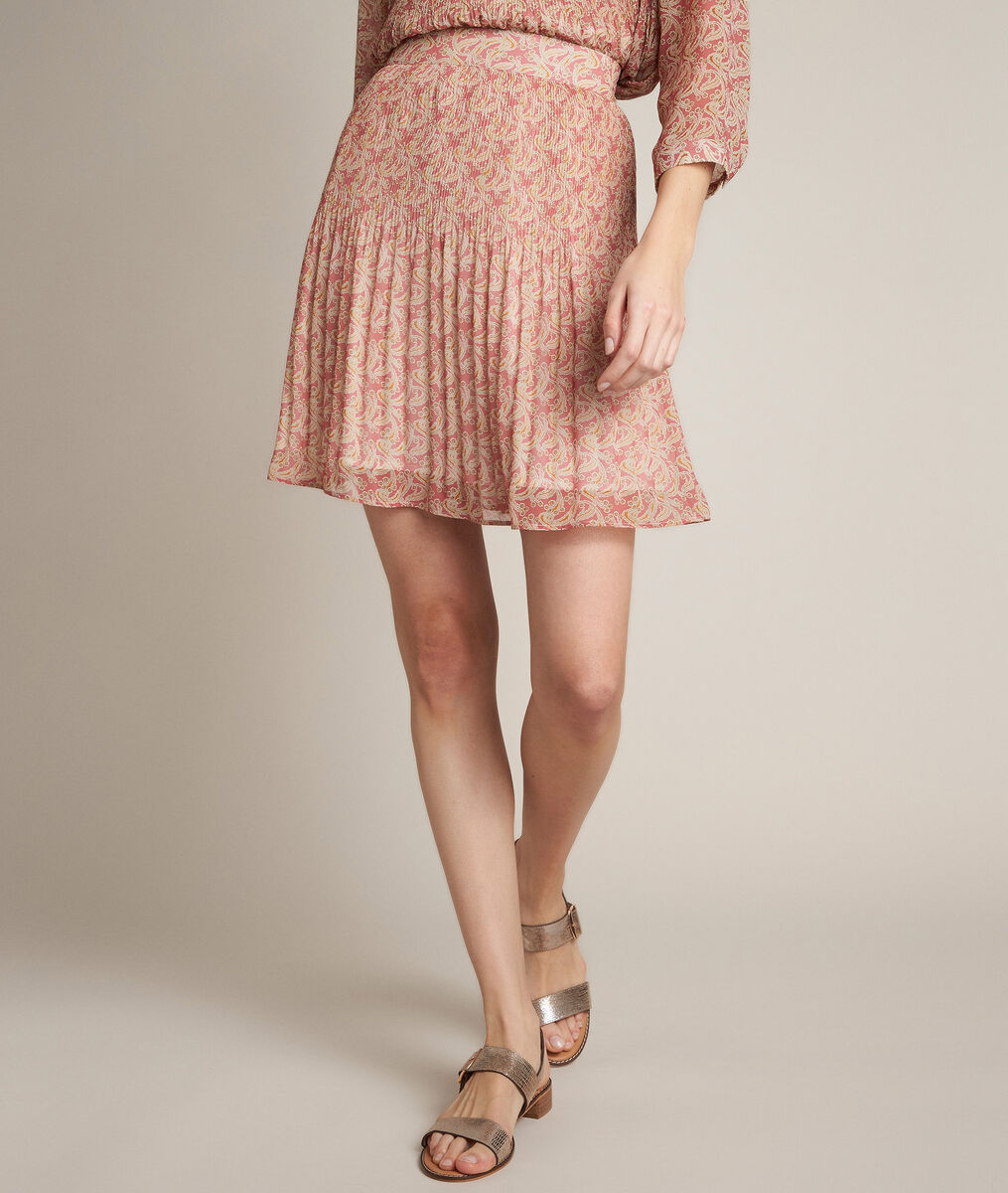 Belem printed pleated skirt | 1-2-3 Belem printed pleated skirt PhotoZ | 1-2-3