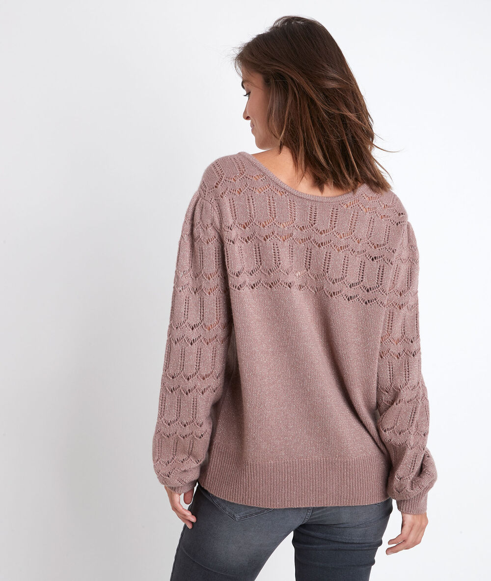Respect blush reversible cashmere cardigan blush.