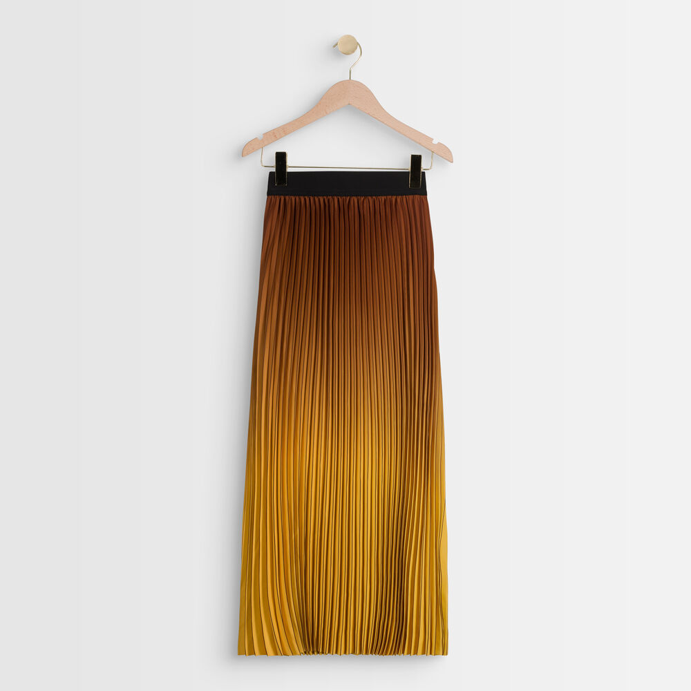 Emelia tie-dye pleated skirt miel.