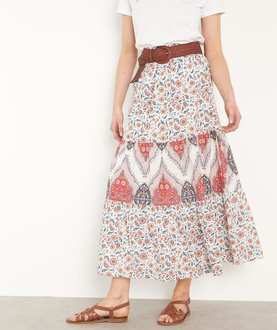 Kourtney long printed cotton skirt PhotoZ | 1-2-3
