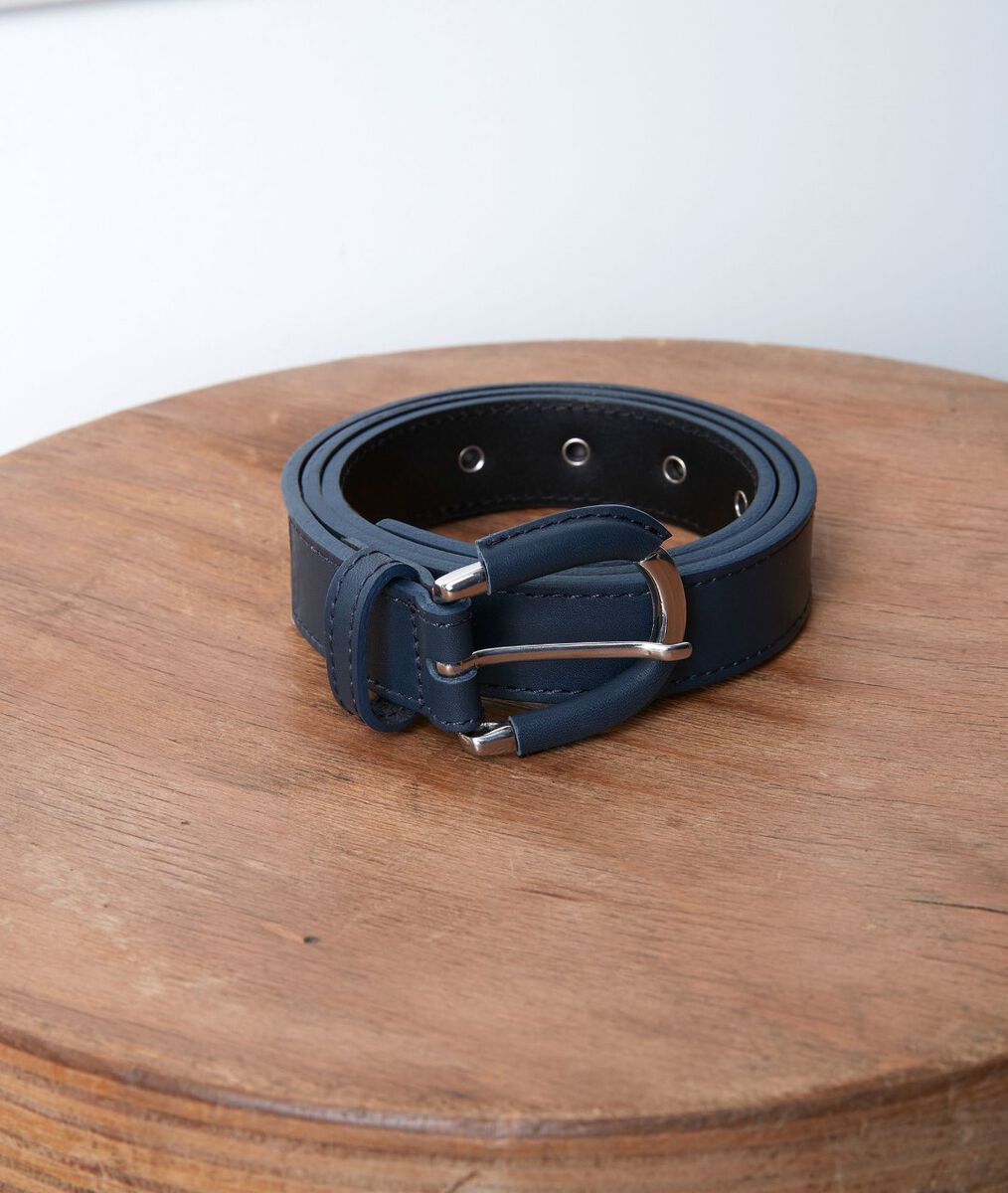 Eleonore navy leather belt | 1-2-3 Eleonore navy leather belt PhotoZ | 1-2-3