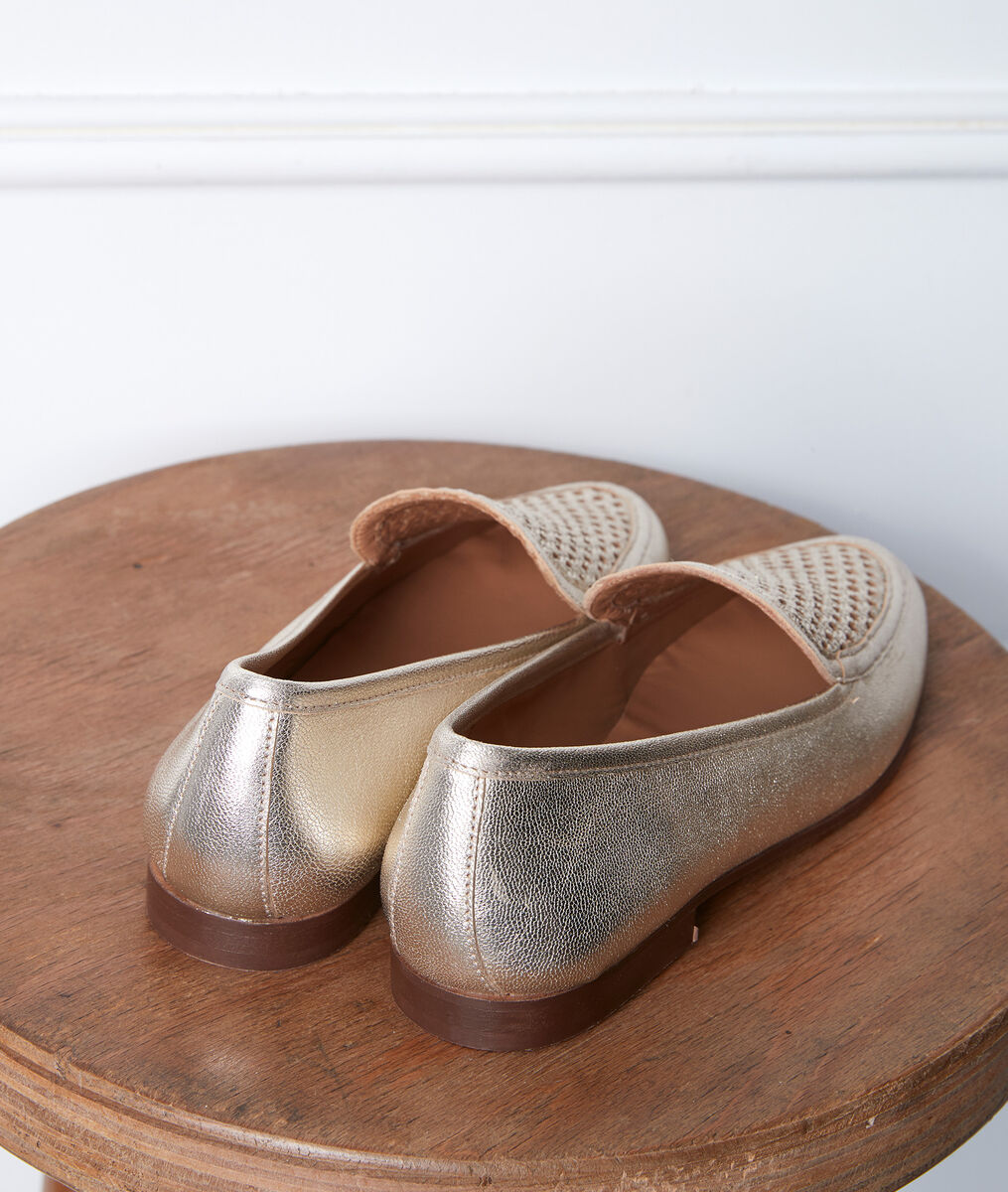 Gladys gold-coloured loafers | 1-2-3 Gladys gold-coloured loafers PhotoZ | 1-2-3