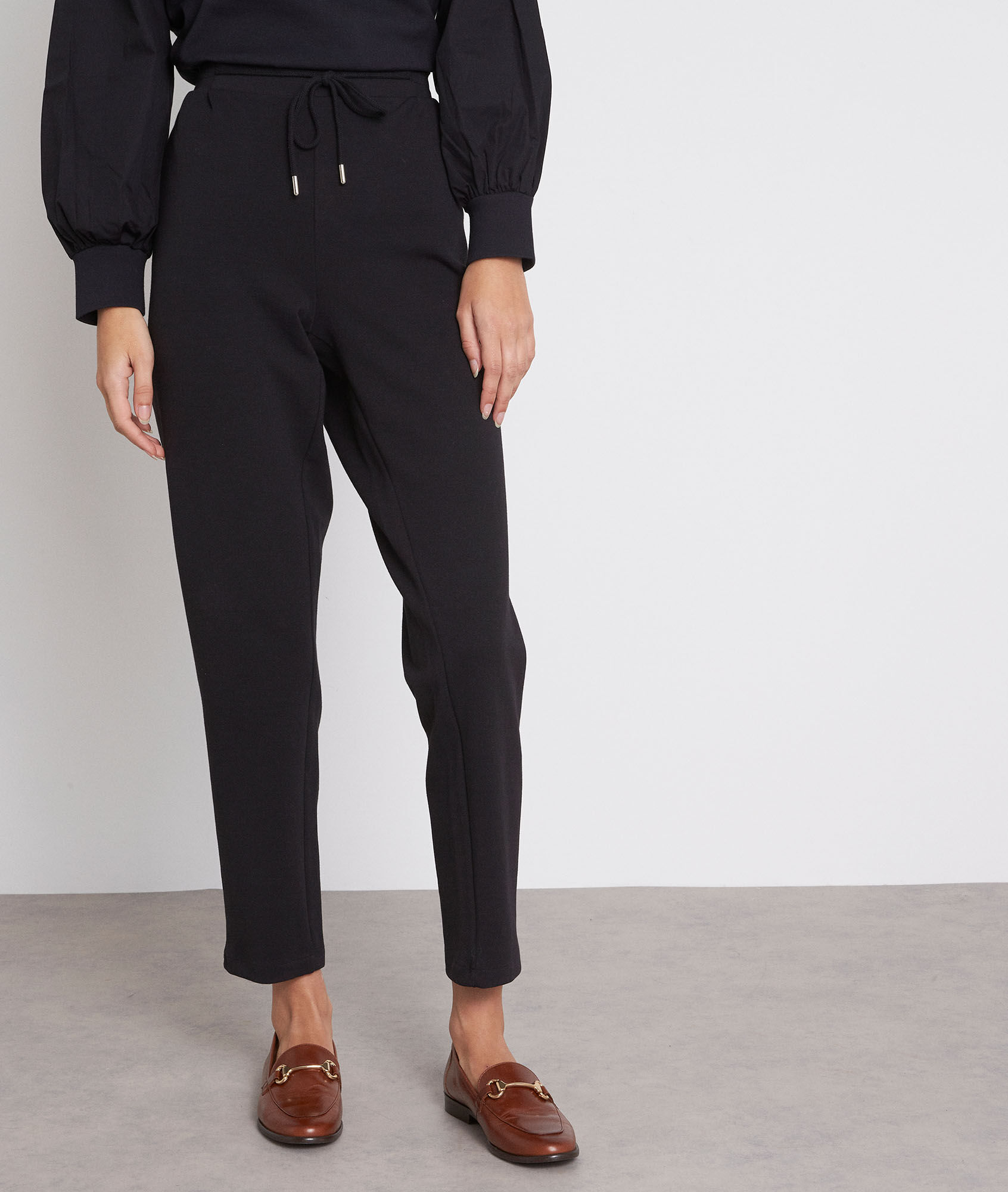 ISLANDE black cotton joggers Women 