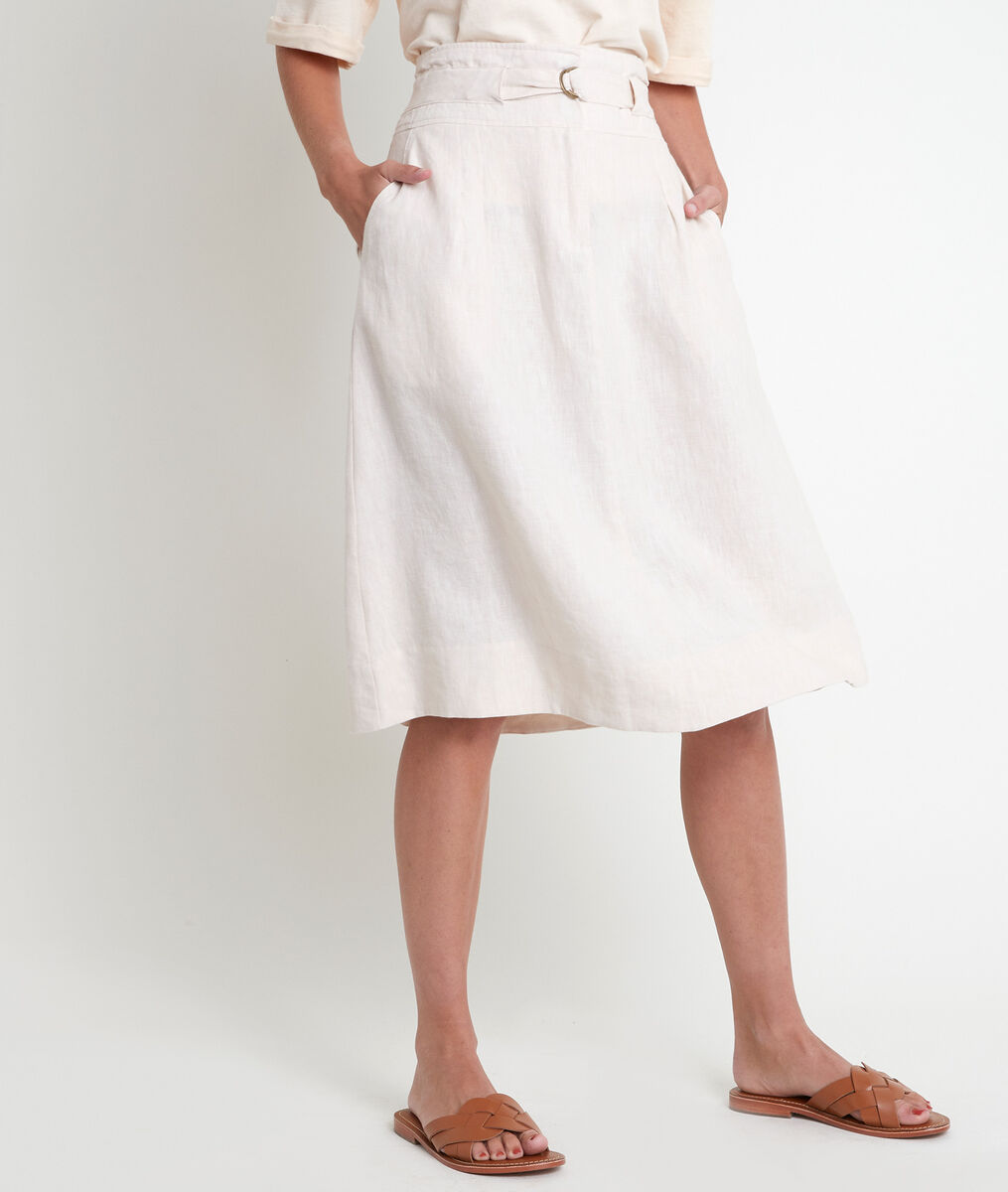 Elisa certified linen midi skirt | 1-2-3 Elisa certified linen midi skirt PhotoZ | 1-2-3