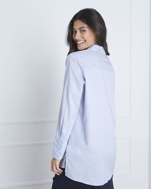 Valza blue shirt with silver details sky blue.