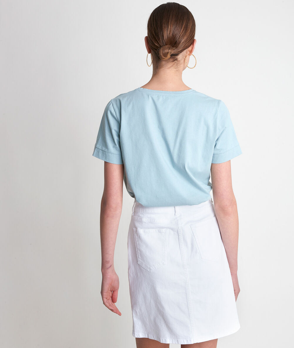 Iclaire celadon cotton t-shirt celadon.
