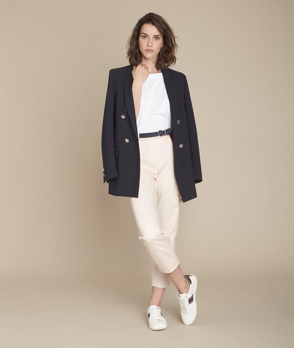 Rubis powder-coloured cigarette trousers | 1-2-3 Rubis powder-coloured cigarette trousers PhotoZ | 1-2-3