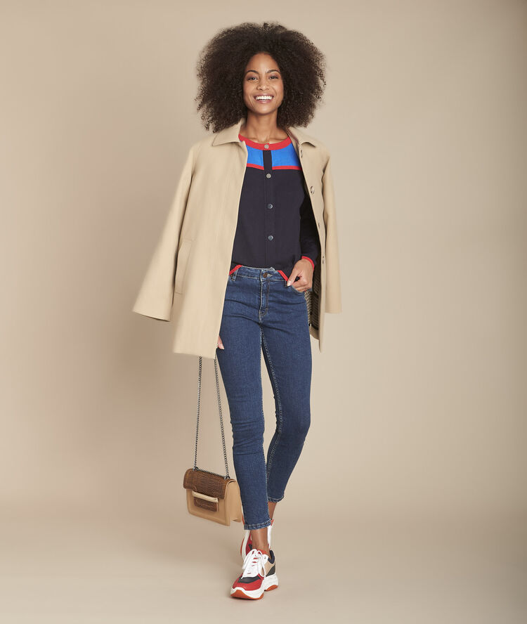 Fitness navy colourblock cardigan navy.