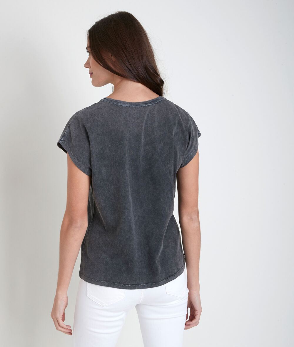 Inoui anthracite screen-printed t-shirt anthracite.