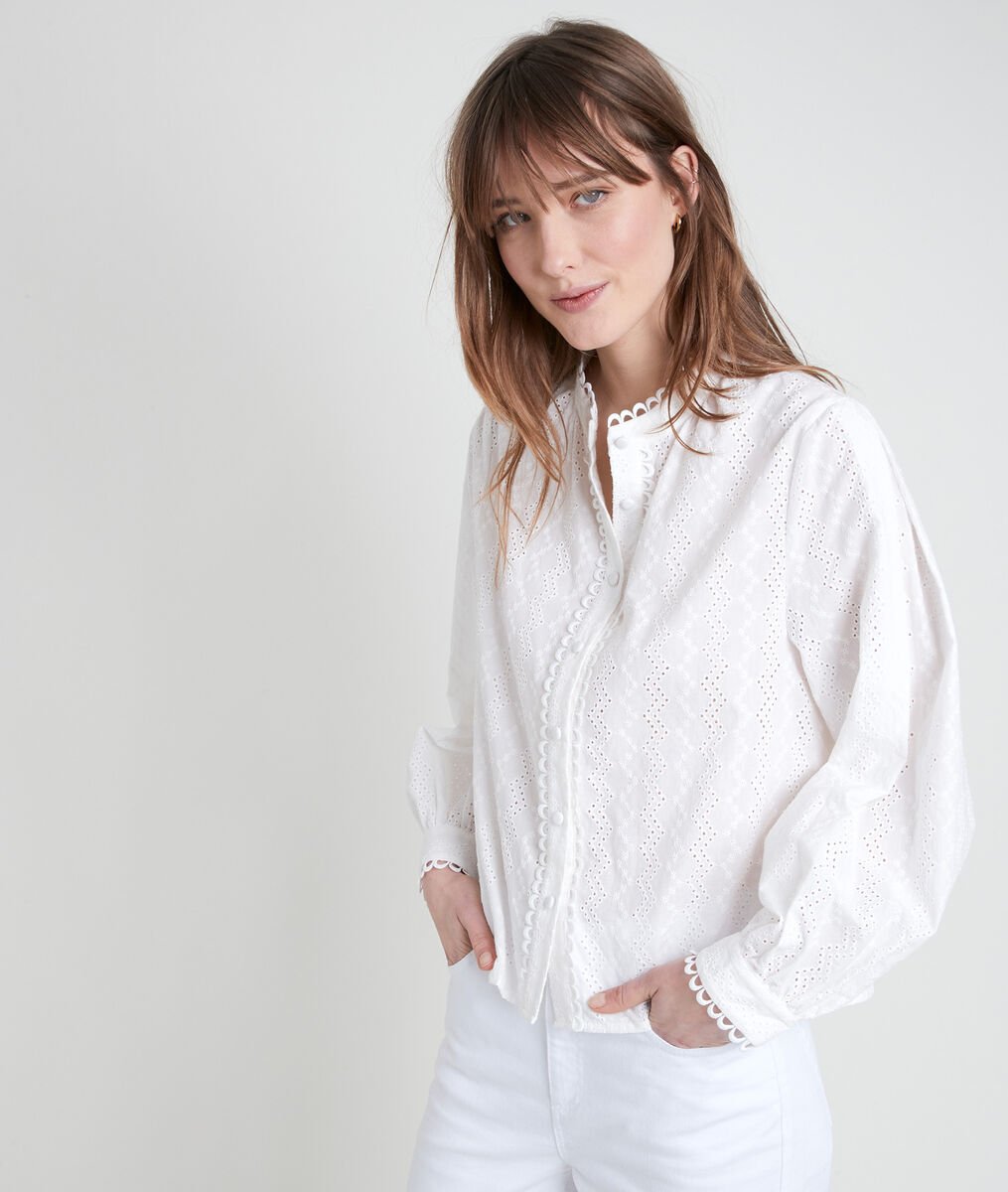 TIFFANY embroidered ecru blouse | 1-2-3 TIFFANY embroidered ecru blouse PhotoZ | 1-2-3
