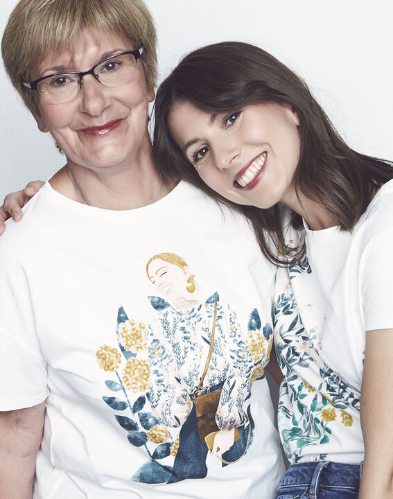 Petunia ecru printed T-shirt | 1-2-3 Petunia ecru printed T-shirt PhotoZ | 1-2-3