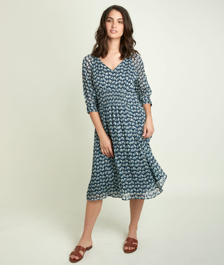 Cindy printed dress chlorophyll.