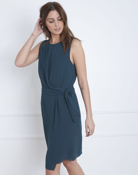 Harpe dark green draped dress | 1-2-3 Harpe dark green draped dress PhotoZ | 1-2-3