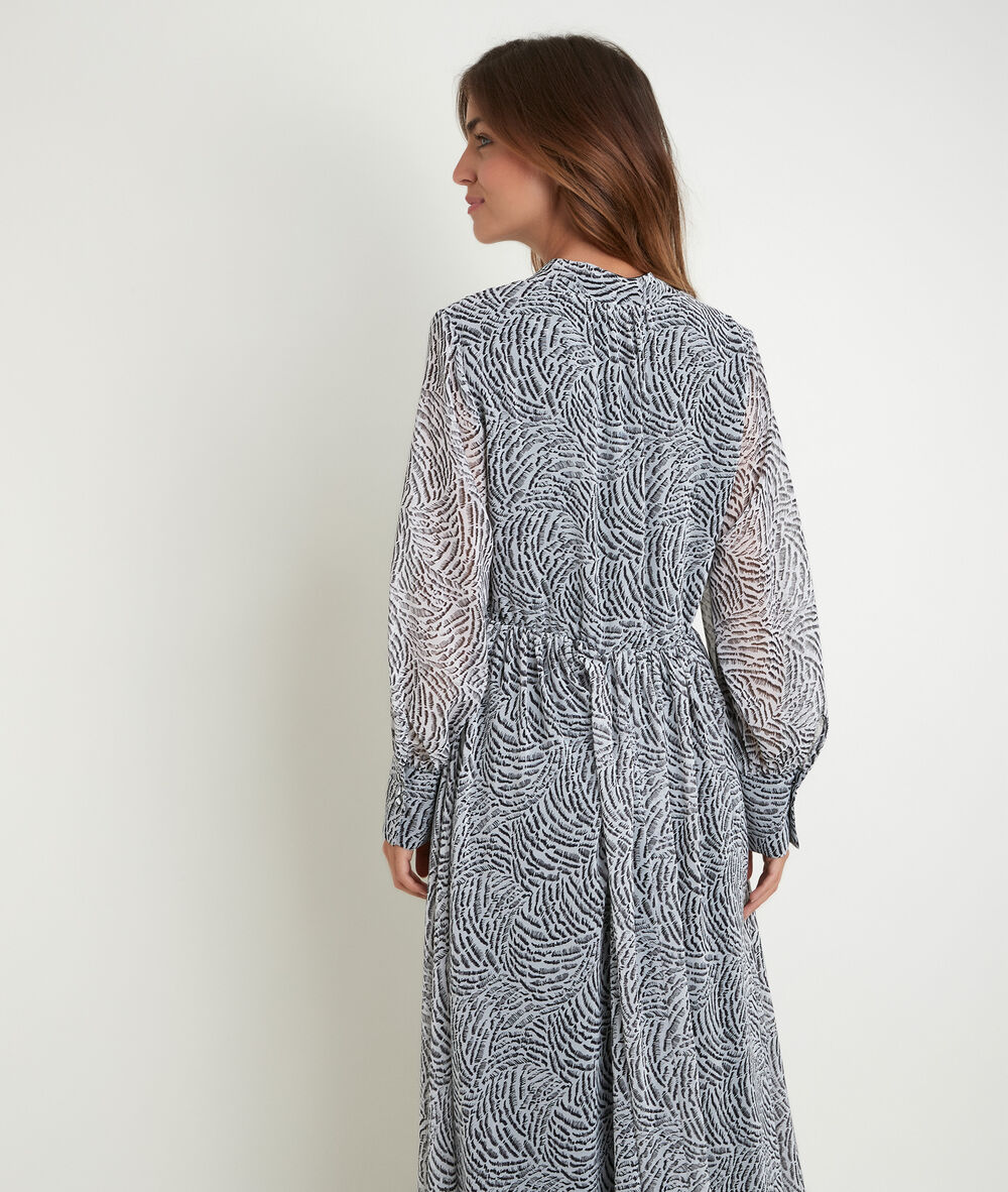 Nancy printed maxi dress noir.