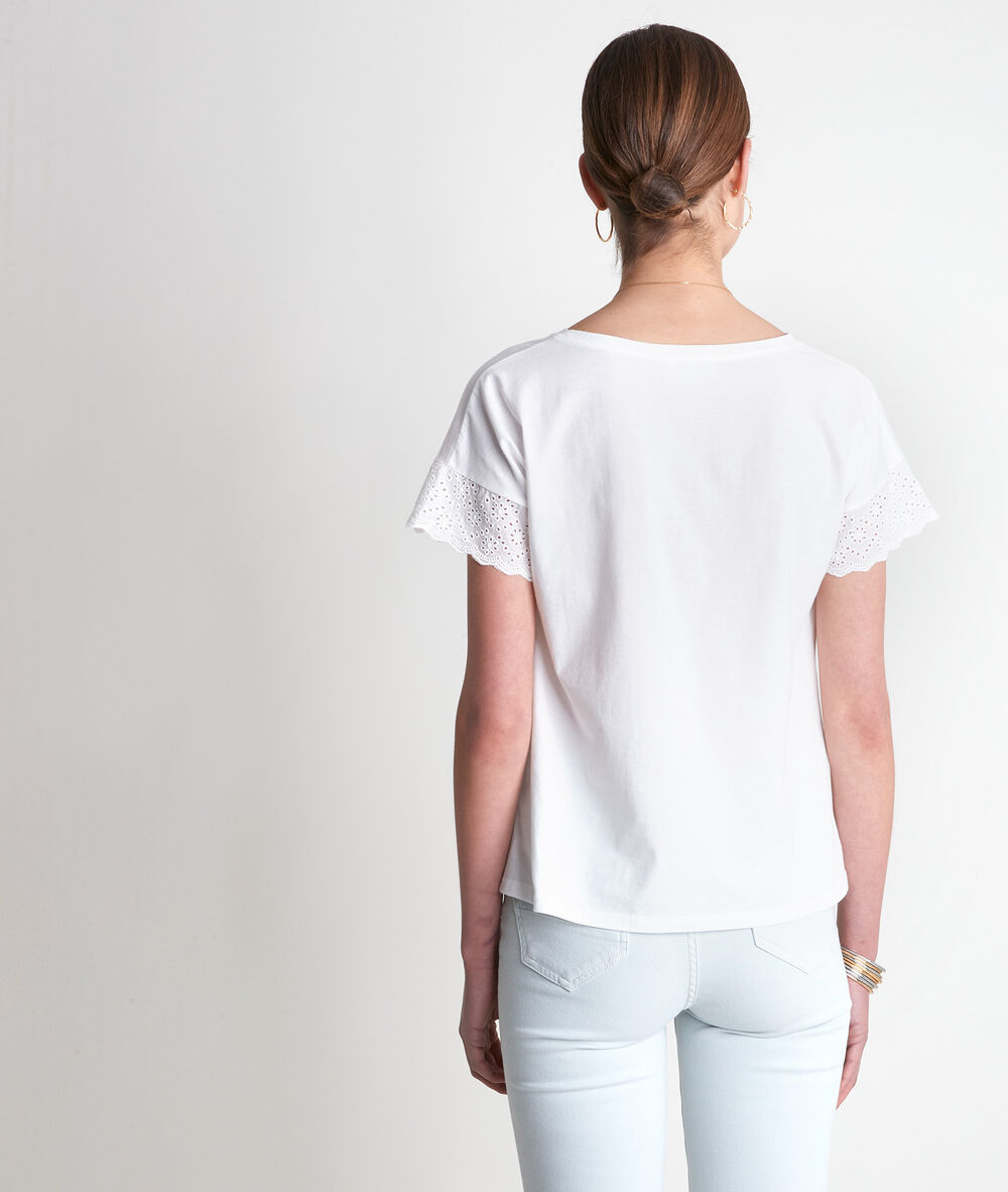 Idali white cotton t-shirt blanc.