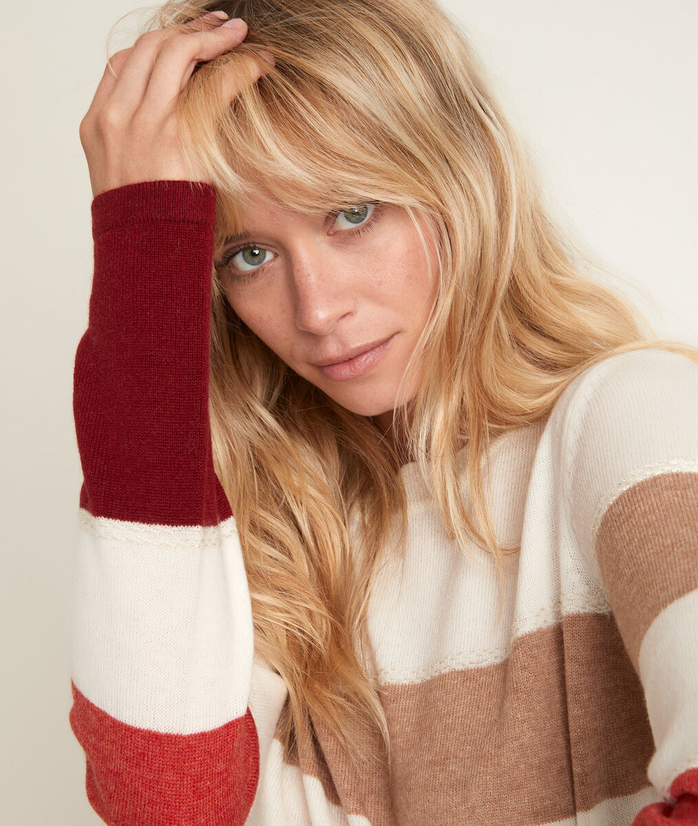 Ray guava striped pullover | 1-2-3 Ray guava striped pullover PhotoZ | 1-2-3