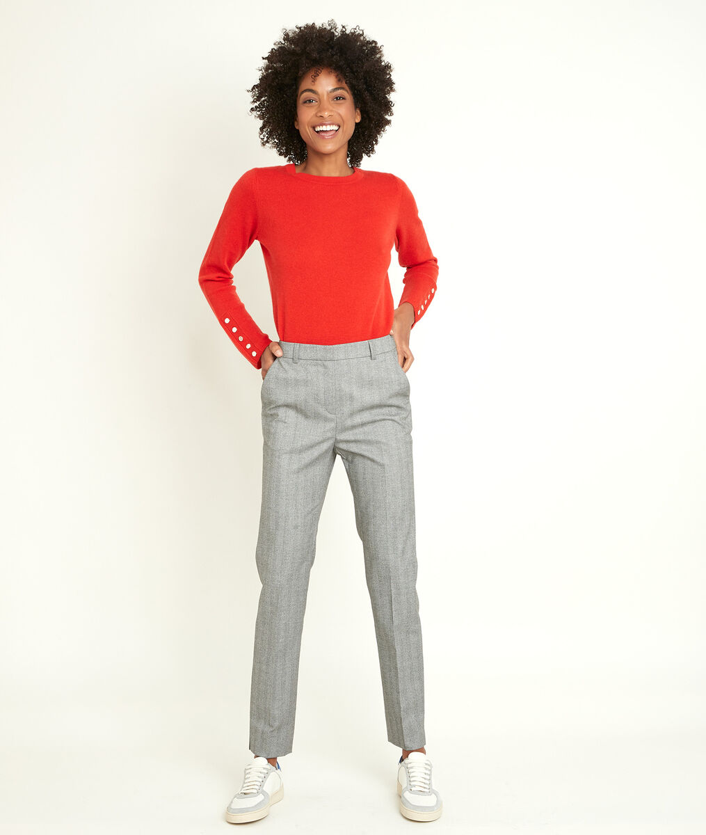 Min herringbone cigarette cut trousers | 1-2-3 Min herringbone cigarette cut trousers PhotoZ | 1-2-3