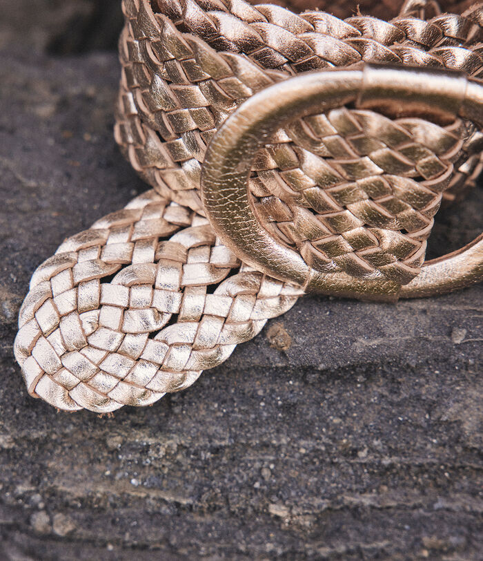 Belya Gold Braided Leather Belt PhotoZ | 1-2-3
