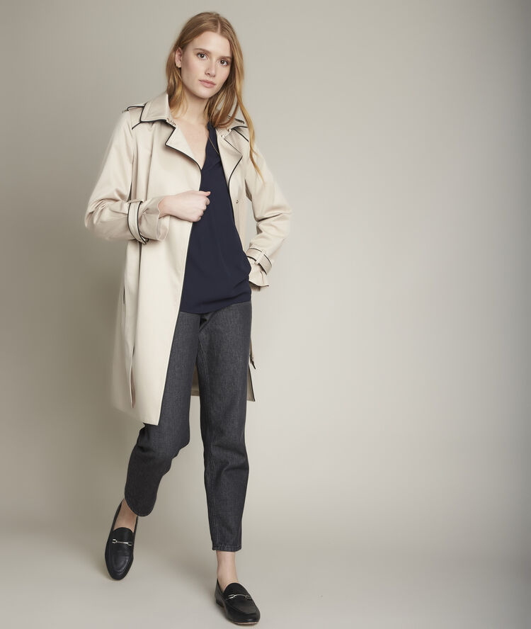 Elisee flowing navy blue blouse navy blue.