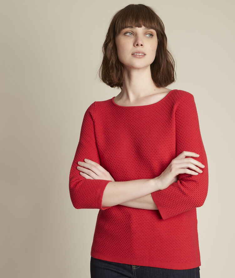 Delta grenadine boatneck jumper strawberry.