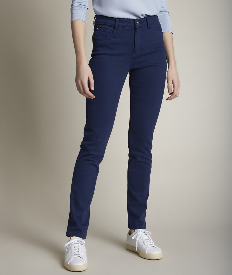 Suzy: our original slim-fit blue jeans ink.
