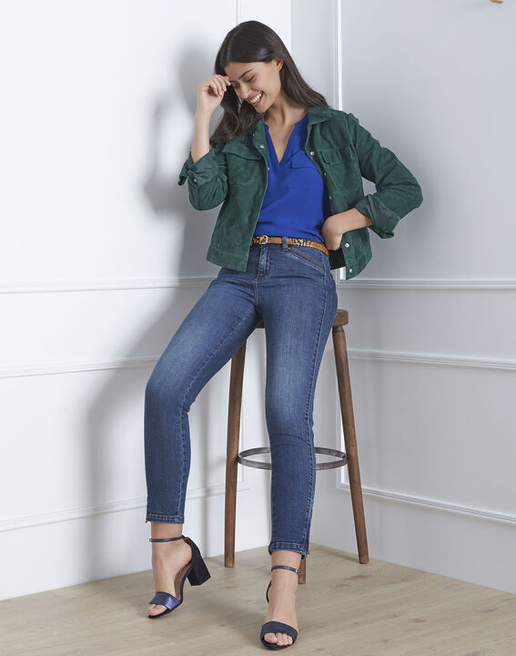 Opera indigo slim-fit regular waist jeans with zips | 1-2-3 Opera indigo slim-fit regular waist jeans with zips PhotoZ | 1-2-3