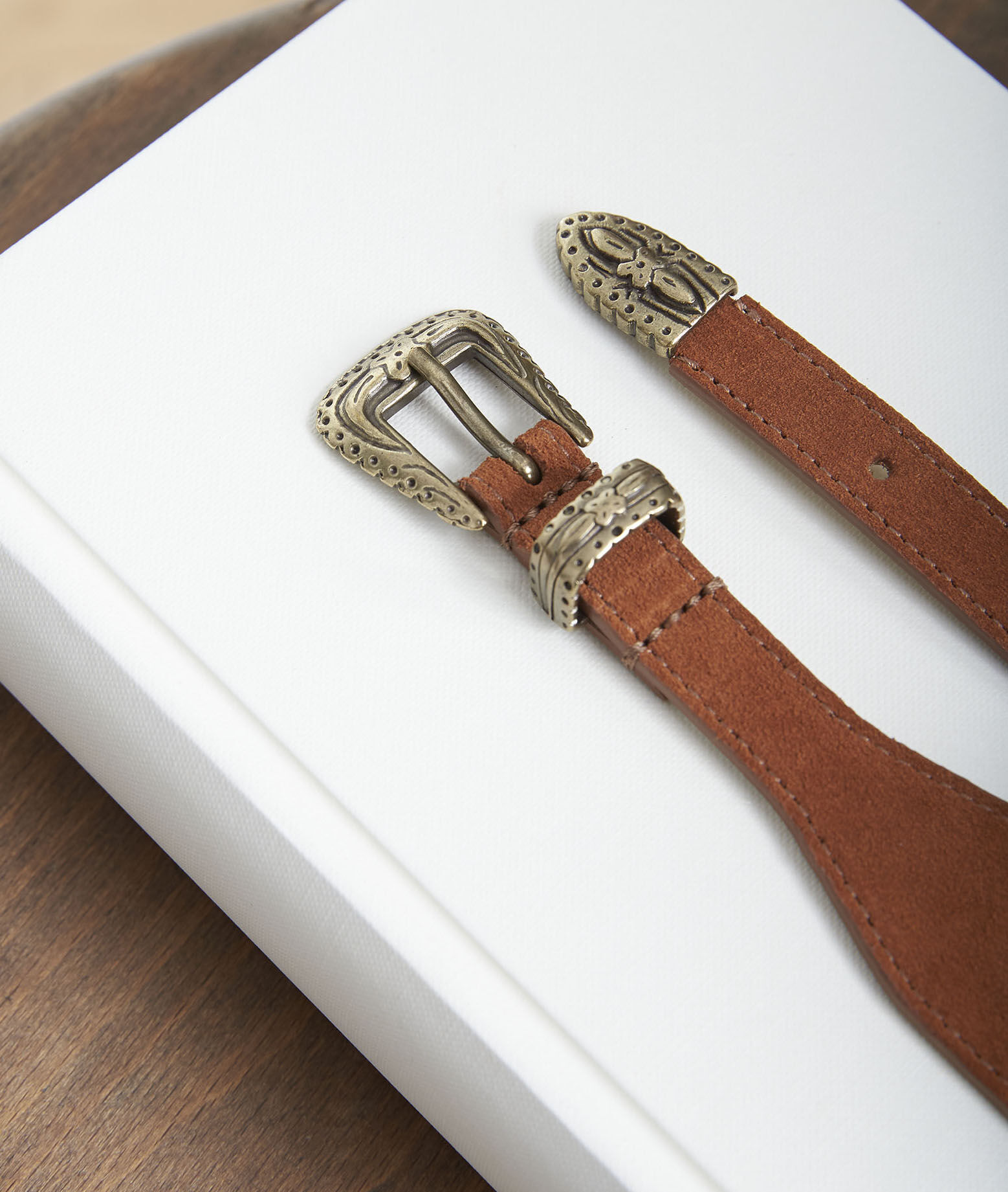 western leather belts without buckles