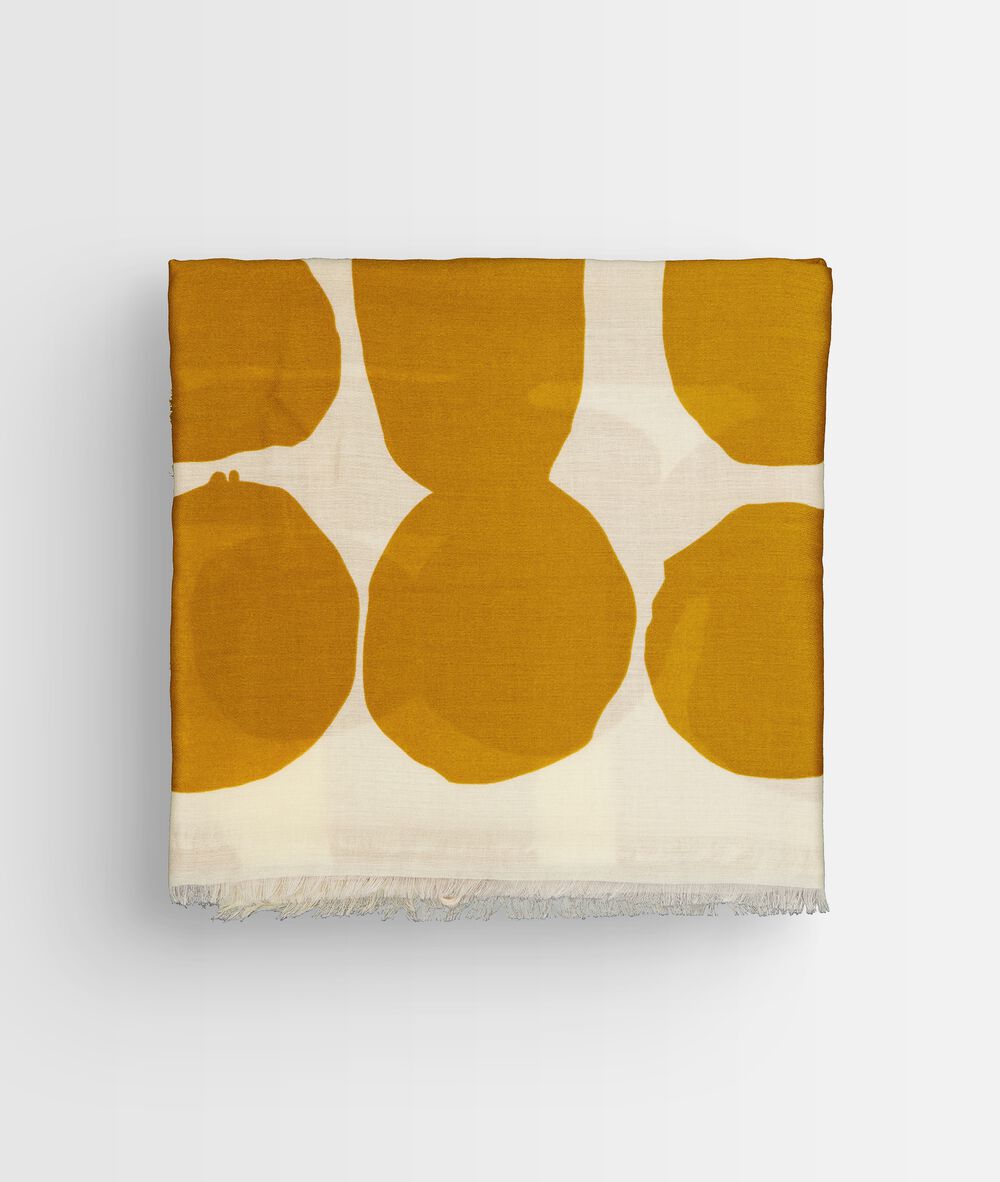 Hortensia printed saffron scarf safran.
